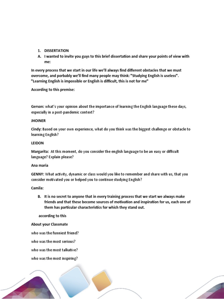 Dissertation Activity PDF