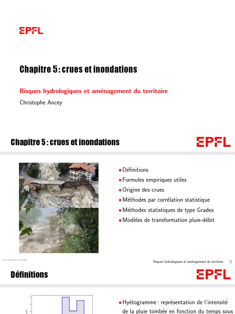 Hyétogrammes et Hydrogrammes en Crue | PDF | Débit (hydrologie) | Pluie