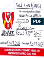First Aid and CPR Certificate