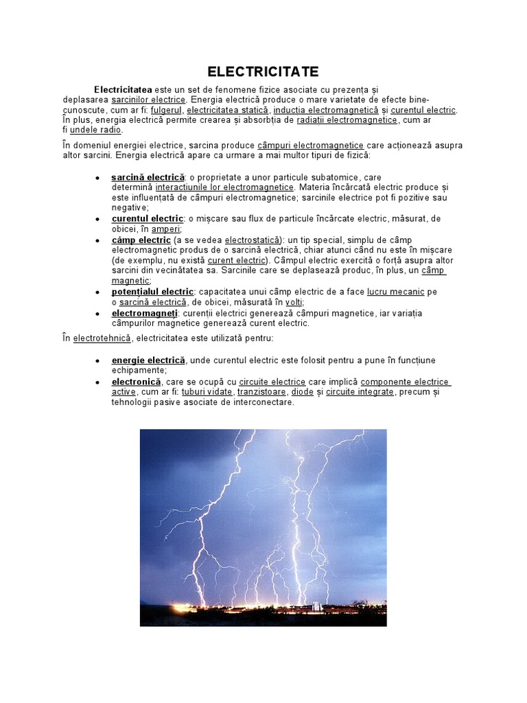 Electricitate | PDF