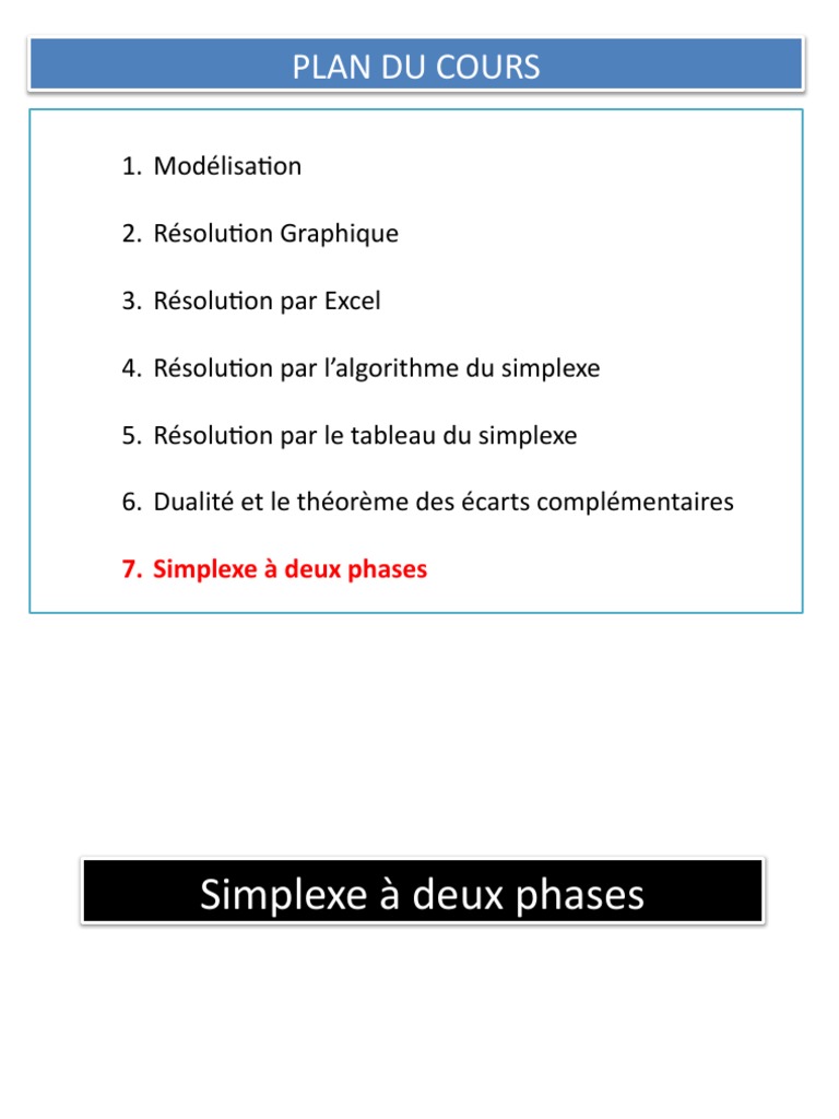 7 Simplexe A Deux Phases | PDF
