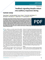 Atricle - Reduced Neural Feedback Signaling Despite Robust