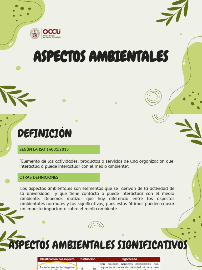 Aspectos Ambientales | PDF | Residuos | Entorno natural