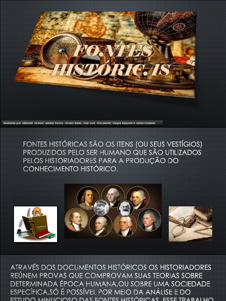 Tipos de Fontes Históricas | PDF | Ciências Sociais