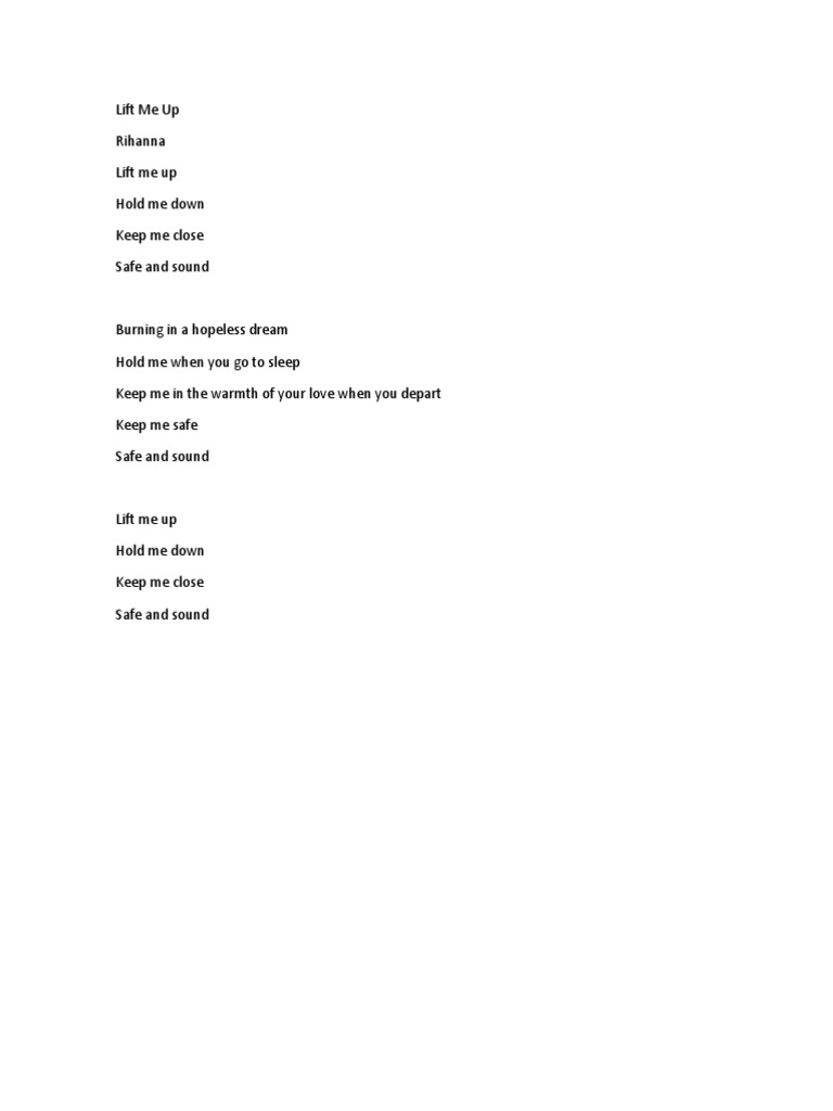 Lift Me Up | PDF
