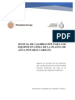 Manual de Calibracion para Los Equipos de Tratamiento de Agua