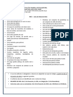 Pré I - Lista de Material 2022