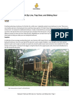 Build a Backyard Treehouse with Zip Line, Trap Door and Sliding Door