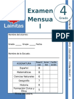 ??4° Exámen Mensual Marzo Lainitas 22-23