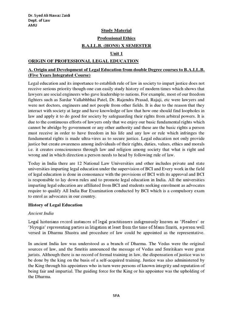 Professional Ethics U1 Pdf Pdf Mahatma Gandhi Legal Education