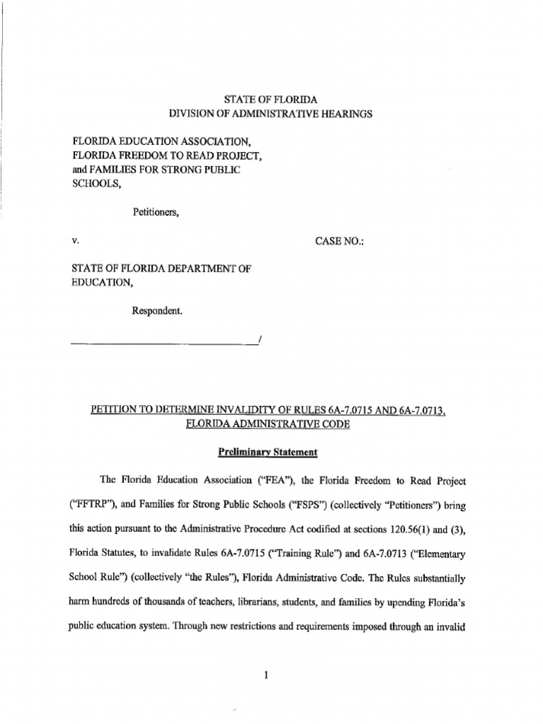 Florida Censorship Petition PDF