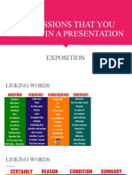 Expressions That You Can Use in A Presentation