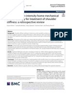 Efficacy of High-Intensity Home Mechanical Stretch Therapy For Treatment of Shoulder Stiffness A Retrospective Review PDF