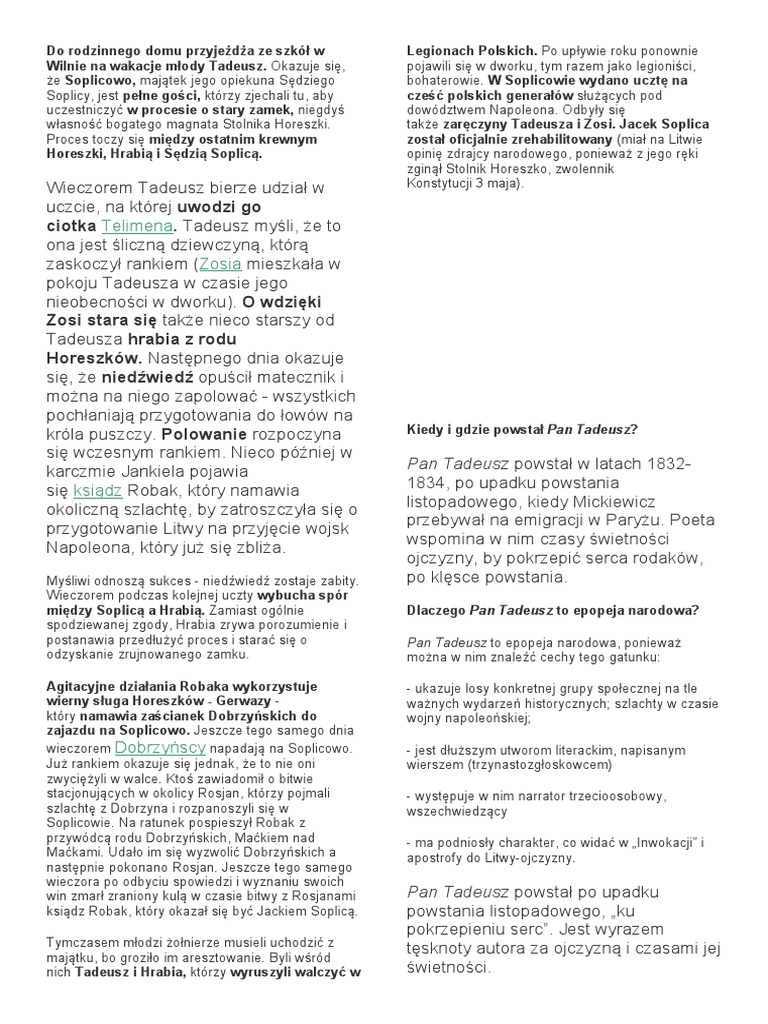 Pan Tadeusz | PDF