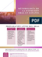Métodología de La Expresión Oral en Español