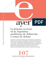 La Historia Reciente en La Argentina: Problemas de Definición y Temas de Debate