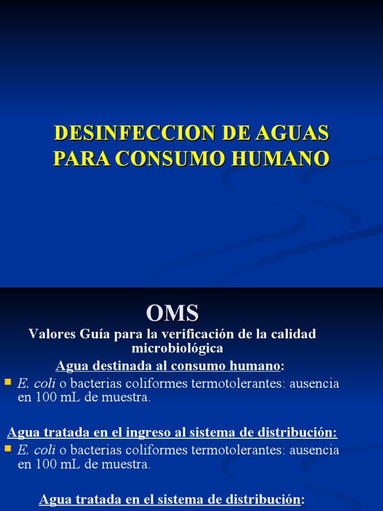 Cloración del Agua para Consumo Humano | PDF | Cloro | Agua
