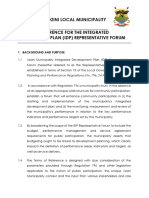 Terms of Reference For The Idp Representative Forum PDF