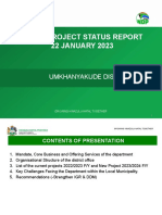 Jozini Project Status Report January 2023