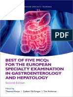 Best of Five MCQS For The European Specialty Examination in Gastroenterology and Hepatology by Thomas Marjot, Colleen McGregor, Tim Ambrose, Simon Travis, Aminda de Silva, Jeremy Cobbold