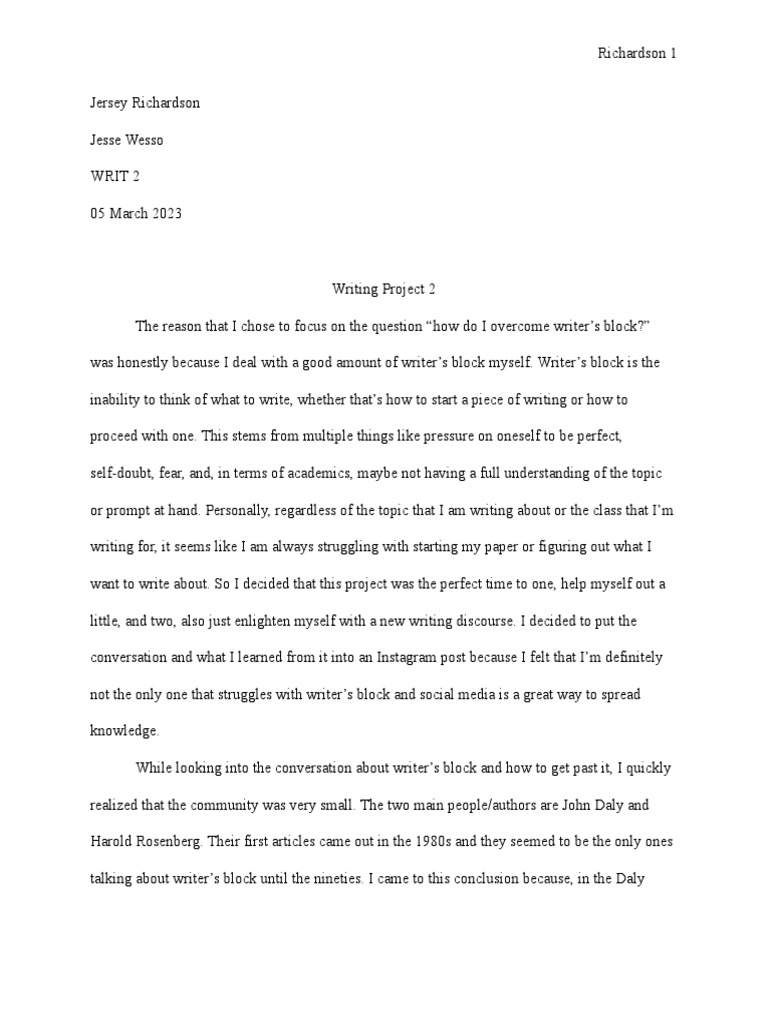 Wp2 revision pdf writer s block reason