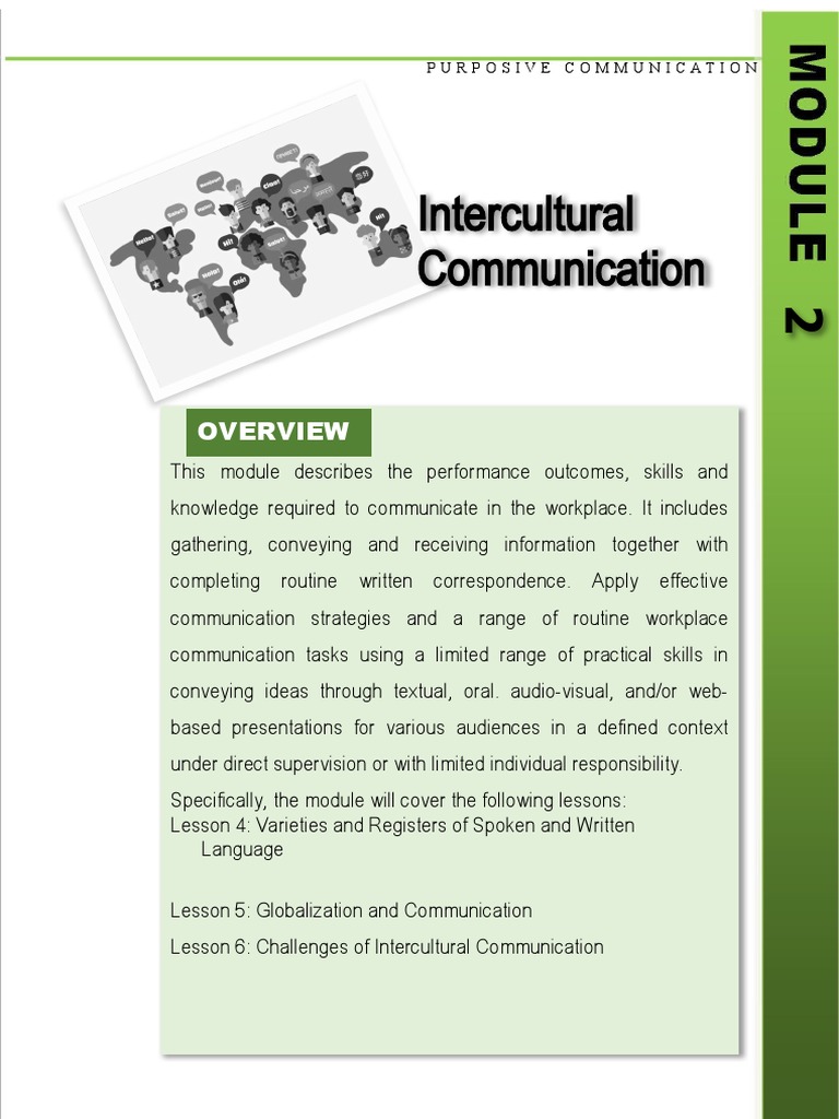 Intercultural Communication Module Overview | PDF | Cross Cultural ...