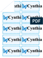 Etiquetas Cynthia