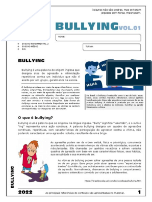 AULA 2 A Minha Voz, A Minha Vez, PDF, Assédio moral/bullying