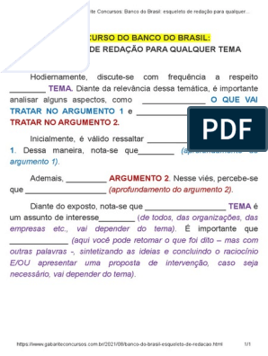 Redação Monster Concursos AGente Penitenciário, PDF, Argumento