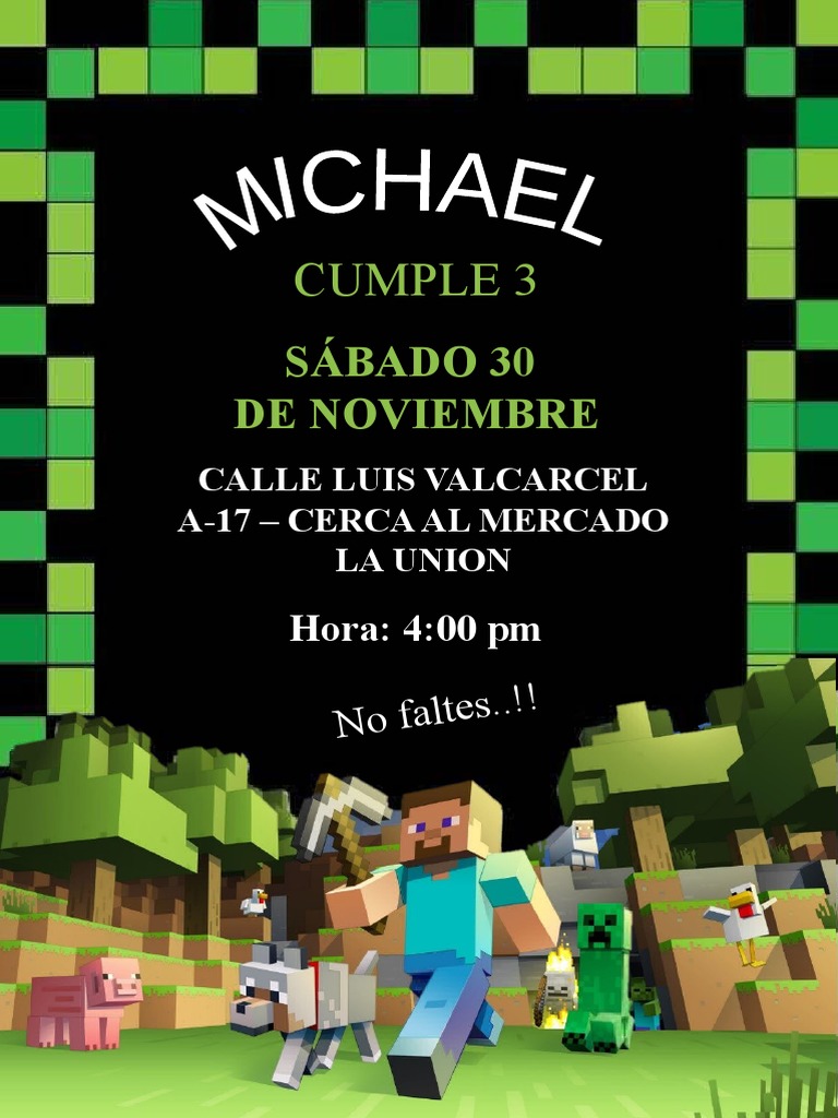 Minecraft Invitacion | PDF