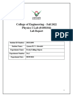 College of Engineering Physics I Lab Report