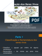 Aula PDF Sobre Classificação Biológica e Regras de Nomenclatura