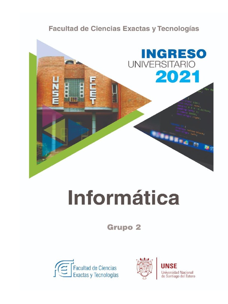 Cartilla Curso de Ingreso - Informatica - Fceyt - Unse | PDF ...