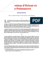 Rakovsky La Question D'orient Et Les Puissances 1908