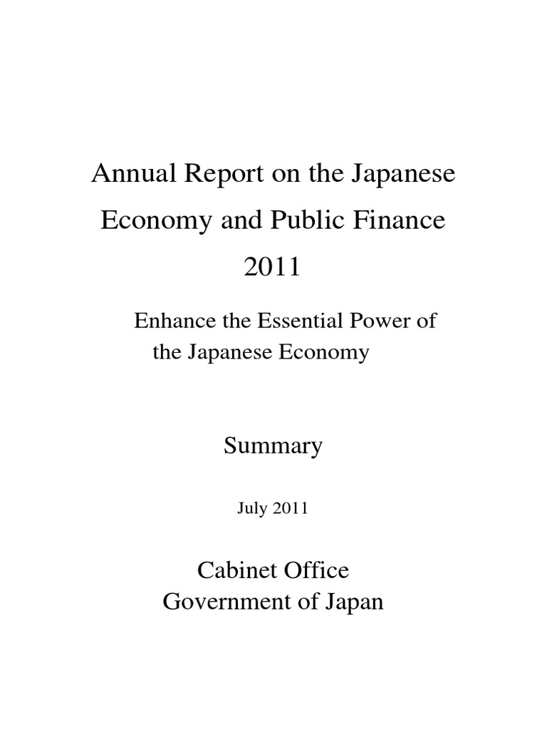 Annual report on the japanese economy and public finance 2011 pdf