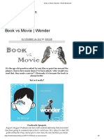 Book Vs Movie - Wonder - Birdie Bookworm