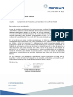 Carta Cumplimiento de Protocolos y Jornada Laboral en La UM San Rafael - Regimen 28x14