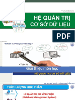 C0. Giới thiệu môn học HQT CSDL PDF