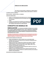 INTRODUCCION MODELOS DE SIMULACION --------