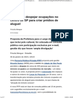 PPP Prevê Despejar Ocupações No Centro de SP para Criar Prédios de Aluguel - São Paulo - Estadão