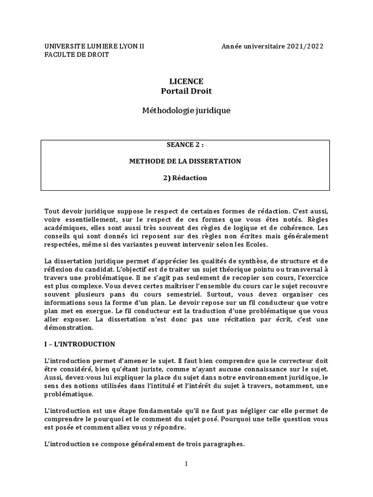 REDACTION D UNE DISSERTATION JURIDIQUE visual data 3