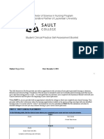 Student Clinical Practice Self-Assessment Document Sault College