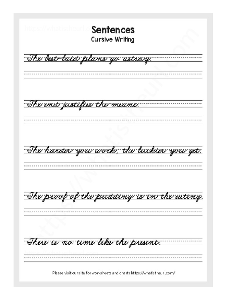 Cursive Writing Practice | PDF