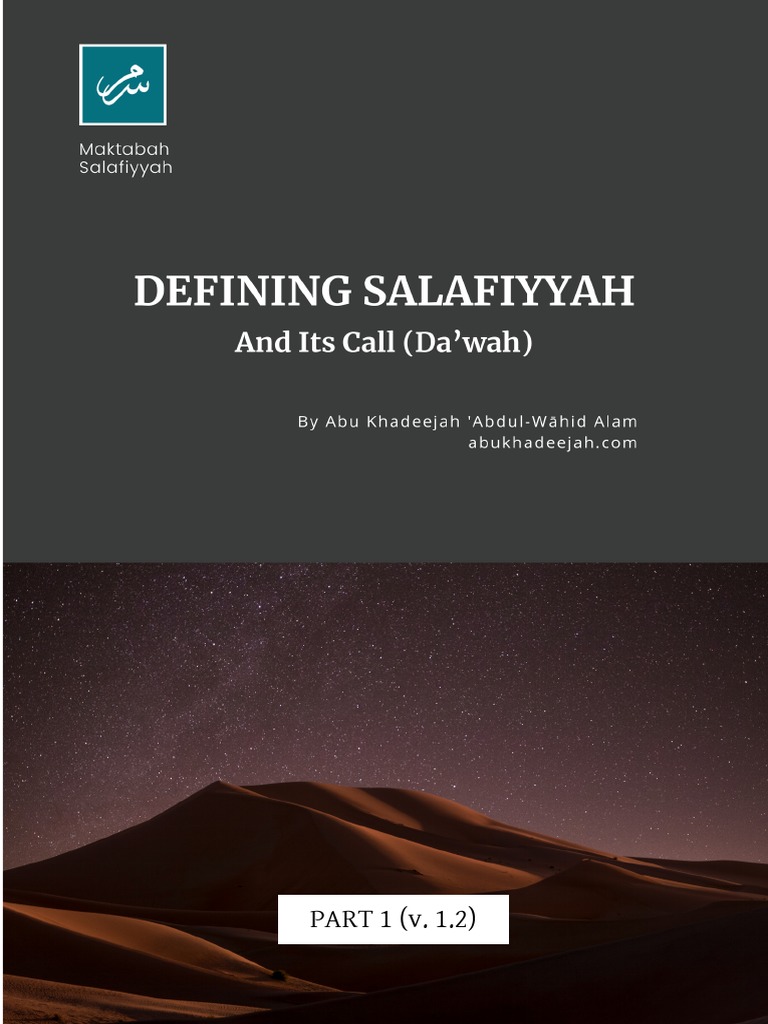 Defining Salafiyyah Book Part 1 V1.2 | PDF | Salafi Movement | Sunni Islam
