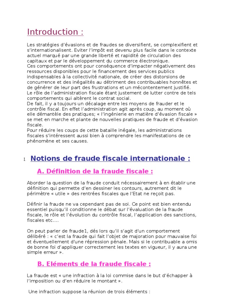 Fraude Fiscale Definition Simple Rapport Fraude Fiscale Inter | PDF | Paradis fiscal | Secret bancaire