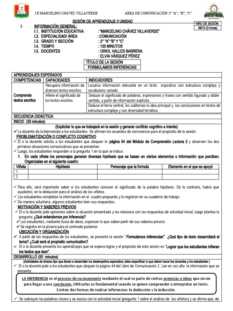 Ejemplos de Inferencias en Textos | PDF | Razonamiento deductivo ...