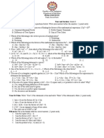 Factoring and algebraic expressions quiz