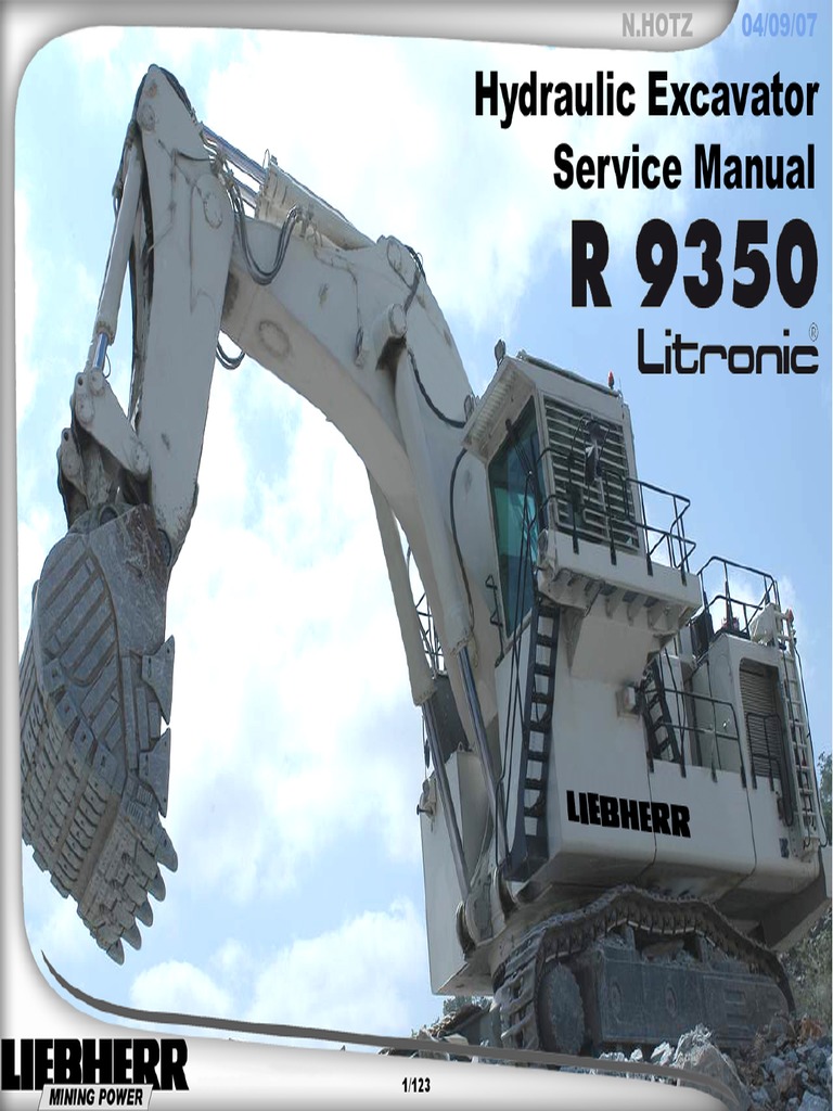 Liebherr R9350 Excavator Service Manual | PDF | Pump | Piston