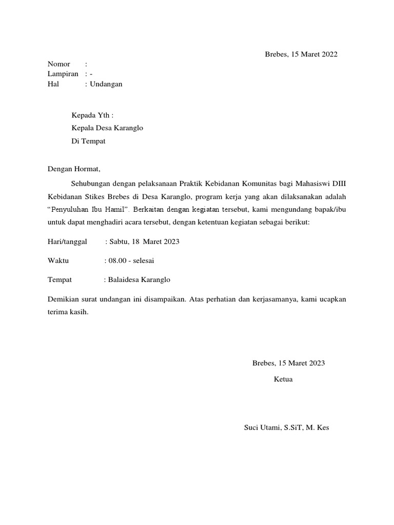 Undangan Kepala Desa | PDF