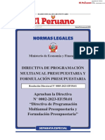 Directiva de Programacion Multiaual y Programacion PDF